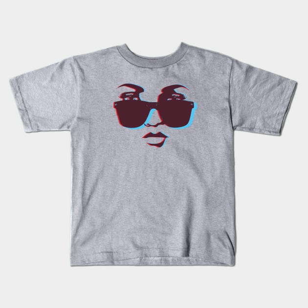 3D Glasses Kids T-Shirt by tamsinlucie